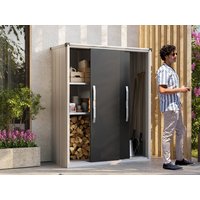 Geräteschrank Größe: 150×75 cm, Höhe: 195 cm, Dachlast: 150 kg/m2, Gartenschrank Gerätehaus Metall, Metallgerätehaus Gerätehaus Geräteschuppen Metall Geräteschrank Größe: 150×75 cm, Höhe: 195 cm, Dachlast: 150 kg/m2, Gartenschrank Gerätehaus Metall, Metallgerätehaus Gerätehaus Geräteschuppen Metall