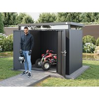 Metallgerätehaus 240×180 cm, Türhöhe: 173 cm, Dachlast: 150 kg/m², stabil, wetterfest, hochwertiges Metall-Gartenhaus für die sichere Aufbewahrung von Gartengeräten, Fahrrädern & mehr. Robuster Geräteschuppen mit langlebiger Stahlkonstruktion! Metallgerätehaus 240×180 cm, Türhöhe: 173 cm, Dachlast: 150 kg/m², stabil, wetterfest, hochwertiges Metall-Gartenhaus für die sichere Aufbewahrung von Gartengeräten, Fahrrädern & mehr. Robuster Geräteschuppen mit langlebiger Stahlkonstruktion!