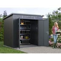 Metallgerätehaus 210×180 cm, Türhöhe: 173 cm, Dachlast: 150 kg/m², stabil, wetterfest, hochwertiges Metall-Gartenhaus für die sichere Aufbewahrung von Gartengeräten, Fahrrädern & mehr. Robuster Geräteschuppen mit langlebiger Stahlkonstruktion! Metallgerätehaus 210×180 cm, Türhöhe: 173 cm, Dachlast: 150 kg/m², stabil, wetterfest, hochwertiges Metall-Gartenhaus für die sichere Aufbewahrung von Gartengeräten, Fahrrädern & mehr. Robuster Geräteschuppen mit langlebiger Stahlkonstruktion!