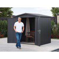 Metallgerätehaus 210×150 cm, Türhöhe: 173 cm, Dachlast: 150 kg/m², stabil, wetterfest, hochwertiges Metall-Gartenhaus für die sichere Aufbewahrung von Gartengeräten, Fahrrädern & mehr. Robuster Geräteschuppen mit langlebiger Stahlkonstruktion! Metallgerätehaus 210×150 cm, Türhöhe: 173 cm, Dachlast: 150 kg/m², stabil, wetterfest, hochwertiges Metall-Gartenhaus für die sichere Aufbewahrung von Gartengeräten, Fahrrädern & mehr. Robuster Geräteschuppen mit langlebiger Stahlkonstruktion!
