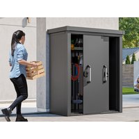 Geräteschrank 158×86 cm, 200 kg/m² Dachlast, der perfekte Stauraum für Gartengeräte, Werkzeug & mehr. Geräteschrank 158×86 cm, 200 kg/m² Dachlast, der perfekte Stauraum für Gartengeräte, Werkzeug & mehr.