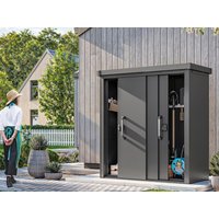 Geräteschrank 188×86 cm, 200 kg/m² Dachlast, der perfekte Stauraum für Gartengeräte, Werkzeug & mehr. Geräteschrank 188×86 cm, 200 kg/m² Dachlast, der perfekte Stauraum für Gartengeräte, Werkzeug & mehr.