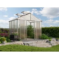Gewächshaus 262×195 cm, 10 mm, 2 Fenster, Doppeltür, Gewächshaus Aluminium, Tomatenhaus, Gartenhaus, Treibhaus, Gewächshaus günstig, Glashaus Gewächshaus 262×195 cm, 10 mm, 2 Fenster, Doppeltür, Gewächshaus Aluminium, Tomatenhaus, Gartenhaus, Treibhaus, Gewächshaus günstig, Glashaus