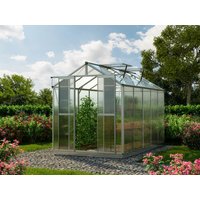 Gewächshaus 183 x 259 cm, 6 oder 8 mm, 2 Fenster, Doppeltür, Gewächshaus Aluminium, Tomatenhaus, Gartenhaus, Treibhaus, Gewächshaus günstig, Glashaus Gewächshaus 183 x 259 cm, 6 oder 8 mm, 2 Fenster, Doppeltür, Gewächshaus Aluminium, Tomatenhaus, Gartenhaus, Treibhaus, Gewächshaus günstig, Glashaus