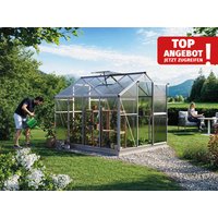 Gewächshaus OASIS 4 – 222 x 259 cm – Robustes Aluminium-Gewächshaus mit 6 mm oder 8 mm Doppelstegplatten, ausgestattet mit zwei Fenstern und einer praktischen Doppeltür. Ideal als Tomatenhaus, Gartenhaus oder Treibhaus – hochwertige Qualität zu einem güns Gewächshaus OASIS 4 – 222 x 259 cm – Robustes Aluminium-Gewächshaus mit 6 mm oder 8 mm Doppelstegplatten, ausgestattet mit zwei Fenstern und einer praktischen Doppeltür. Ideal als Tomatenhaus, Gartenhaus oder Treibhaus – hochwertige Qualität zu einem güns