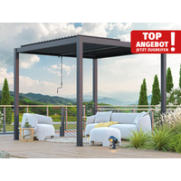 Pergola Aluminium 290×290 cm in Anthrazit, hochwertige Aluminium-Pergola, Überdachung für Ihren Außenbereich mit robusten, wasserdichten Lamellen. Hochwertige Pergola für stilvollen Schutz und Eleganz. Pergola Aluminium 290×290 cm in Anthrazit, hochwertige Aluminium-Pergola, Überdachung für Ihren Außenbereich mit robusten, wasserdichten Lamellen. Hochwertige Pergola für stilvollen Schutz und Eleganz.