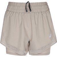 ASICS Damen Laufshorts Nagino Run 2in1 camel | S — Bild 1