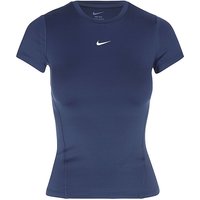 NIKE Damen Fitnessshirt One Fitted dunkelblau | L — Bild 1