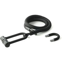 TEX-LOCK Bügelschloss mit Textilseil Eyelet 120 onyx black schwarz — Bild 1