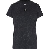 UNDER ARMOUR Damen T-Shirt UA Rival Cotton Wash schwarz | XS — Bild 1