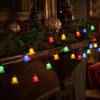 100 Vintage Christmas Tree Lights - Multicolour Petal Lights