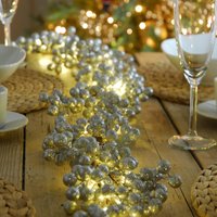 Click to view product details and reviews for Silver Glitter Berry Led Garland With Timer 130cm. Click to view product details and reviews for Silver Glitter Berry Led Garland With Timer 130cm.
