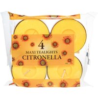 Click to view product details and reviews for 4 X Maxi Citronella Tealight Candles. Click to view product details and reviews for 4 X Maxi Citronella Tealight Candles.