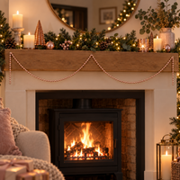 Rose Gold Christmas Bead Garland - 2.7 Metres