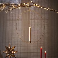 Click to view product details and reviews for Large Gold Candle Ring Hanging Led Candle Ornament. Click to view product details and reviews for Large Gold Candle Ring Hanging Led Candle Ornament.