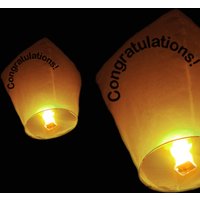 Click to view product details and reviews for Chinese Flying Lanterns Congratulations 5 Pack. Click to view product details and reviews for Chinese Flying Lanterns Congratulations 5 Pack.