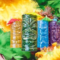 Click to view product details and reviews for Set Of Four Ceramic Party Pack Tiki Mugs. Click to view product details and reviews for Set Of Four Ceramic Party Pack Tiki Mugs.