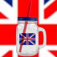 Click to view product details and reviews for Union Jack Glass Mason Jar With Handle And Straw. Click to view product details and reviews for Union Jack Glass Mason Jar With Handle And Straw.