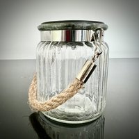 Click to view product details and reviews for Solar Ribbed Jar With Rope Handle. Click to view product details and reviews for Solar Ribbed Jar With Rope Handle.
