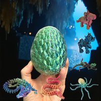 Mystery Egg – Crack Open the Mystery to Reveal a 3D Printed Articulated Creature Fidget Toy