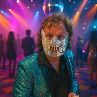 Disco Mirror Half Face Hannibal Mask