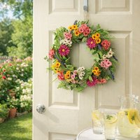 Floral Fantasy Whirl Wreath Spring & Summer Colours - 45cm Diameter
