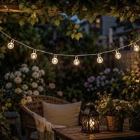 Solar Mini Bulb String Lights in Warm White - Rowan