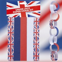 Click to view product details and reviews for Union Jack Paper Chain Kit. Click to view product details and reviews for Union Jack Paper Chain Kit.