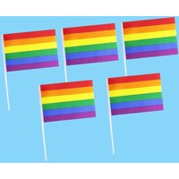 Click to view product details and reviews for Rainbow Pride Hand Flags 5 Pack. Click to view product details and reviews for Rainbow Pride Hand Flags 5 Pack.
