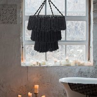 Click to view product details and reviews for Macrame Soft 3 Tier Chandelier In Black. Click to view product details and reviews for Macrame Soft 3 Tier Chandelier In Black.