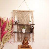 Click to view product details and reviews for Macrame Hanging Brown Shelves Natural. Click to view product details and reviews for Macrame Hanging Brown Shelves Natural.