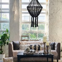 Click to view product details and reviews for Macrame Large Drop Chandelier Black. Click to view product details and reviews for Macrame Large Drop Chandelier Black.