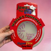 Click to view product details and reviews for Jawz Glow Pup Disc Tough Dog Frisbee By Hyperflite. Click to view product details and reviews for Jawz Glow Pup Disc Tough Dog Frisbee By Hyperflite.