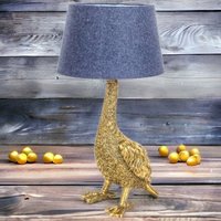 Click to view product details and reviews for Antique Gold Goose Table Lamp With Grey Shade. Click to view product details and reviews for Antique Gold Goose Table Lamp With Grey Shade.