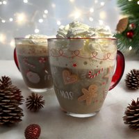 Click to view product details and reviews for Festive Glass Mug With Red Handle. Click to view product details and reviews for Festive Glass Mug With Red Handle.