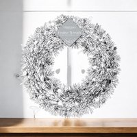 Click to view product details and reviews for Silver Holographic Tinsel Christmas Wreath 28cm. Click to view product details and reviews for Silver Holographic Tinsel Christmas Wreath 28cm.