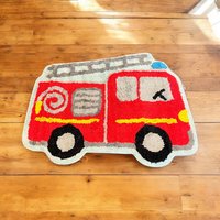 Red Fire Engine Rug 60cm x 40cm
