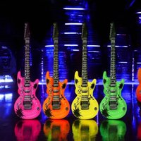 12PK Inflatable Neon Guitar 55cm