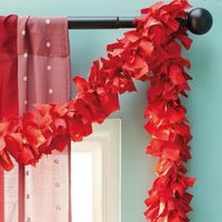 Recycled Sari Eco Garland in Reds