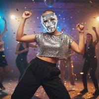Disco Mirrored Face Mask