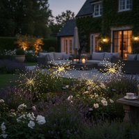 Solar Starburst Stake Lights - 120 Warm White LED