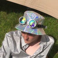 Click to view product details and reviews for Silver Holographic Hat. Click to view product details and reviews for Silver Holographic Hat.