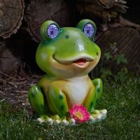 Solar Powered Winking & Blinking Frog