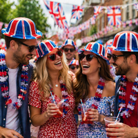 Union Jack Plastic Bowler Hat