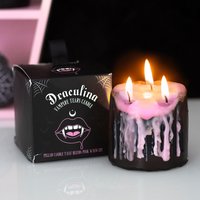7.5cm Tall Pillar Vampire Candle that Bleeds Pink Wax