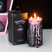 15cm Tall Pillar Vampire Candle that Bleeds Pink Wax