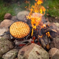 Click to view product details and reviews for Cast Iron Waffle Iron With Long Handle. Click to view product details and reviews for Cast Iron Waffle Iron With Long Handle.