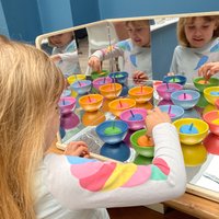 Wooden Exploratory Mirror Sensory Toy