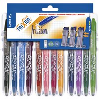 Rollerpen PILOT friXion medium assorti Set2Go à 12 stuks