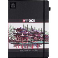 Schetsboek Sakura 80 witte vellen 140gr 210x297mm zwart